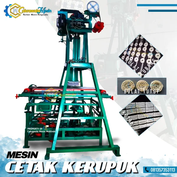 Mesin Cetak Kerupuk Mawar Bulat dan Kotak