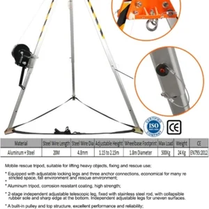 Tripod Rescue Confinied Space 500 Kg HAIDAR