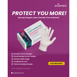 stop penularan kuman bersama Aviamed Handgloves Powder Free