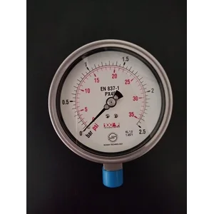 Pressure Gauge 4.5 Inch Bottom 