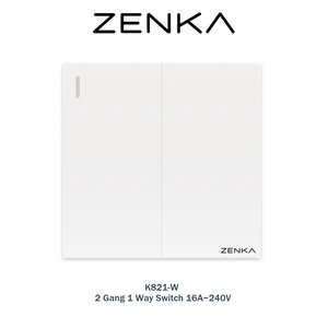 SAKLAR K821-W 2 Gang 1 Way Switch 16A~240V