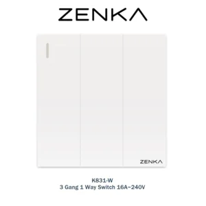 SAKLAR K831-W3 Gang 1 Way Switch 16A~240V