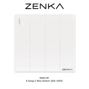 SAKLAR K841-W4 Gang 1 Way Switch 16A~240V