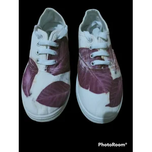 Sepatu Casual Motif Eco Print 