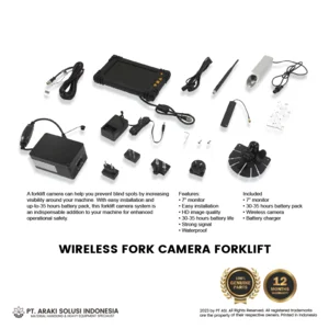 ARAKI FORKLIFT - WIRELESS FORK CAMERA FORKLIFT PN 166TA1408