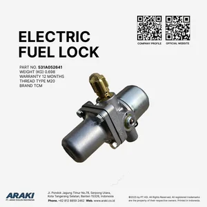Sparepart Forklift Kunci Bahan Bakar Elektrik TCM Tipe Ulir M20 Berat 0.698kg