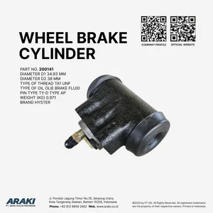 Sparepart Forklift – Wheel Brake Cylinder Hyster – Diameter 34.93 mm x 38 mm