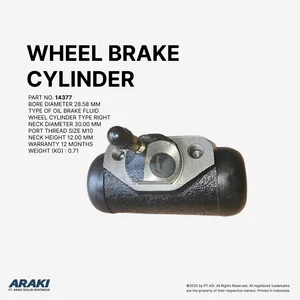 Sparepart Forklift - Silinder rem roda bore 28.58 mm tipe kanan ulir M10 berat 0.71 kg