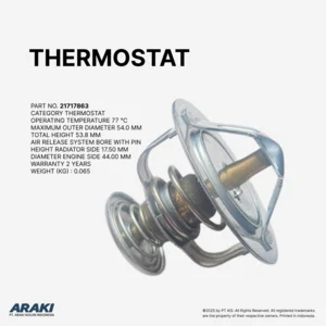 SPAREPART FORKLIFT THERMOSTAT MESIN 77°C DIAMETER 54 MM
