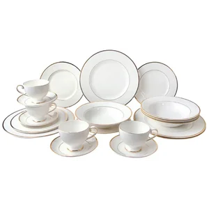Cameo Gold or Platinum Dinner Set 20pcs Saint James Tableware