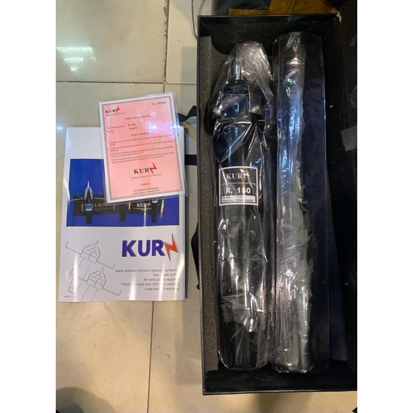 Penangkal petir 150 meter radius KURN Box hitam