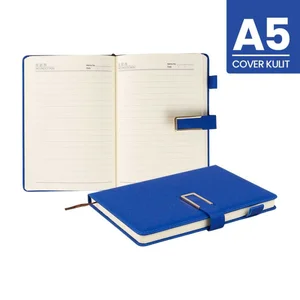 Buku Tulis Agenda Catatan Kerja Cover Kulit Kertas A5