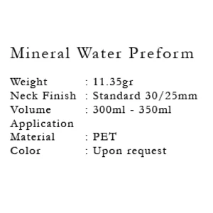 Mineral Water Preform