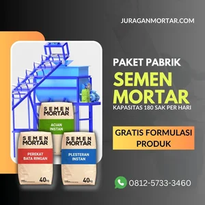 Pengusaha Bata Hebel / Bata Ringan wajib Punya Mesin Mortar Mini ini Modal 100Jt-an Bisa Jadi Juragan Mortar