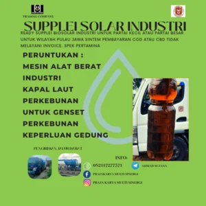 Bahan bakar Solar HSD industri untuk alat berat
