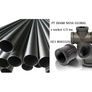 fitting besi v socket ukuran 1/2 inc pipa besi