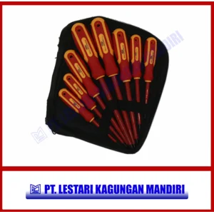 Obeng Listrik Lapis Karet Insulation 1000v 8 Pcs/ Set - Tools Merk SANDS