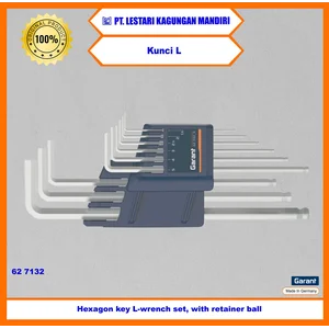 GARANT Kunci L / Hexagon key L-wrenches long with ball point and retention function 62 7132