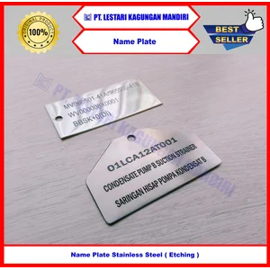 Nameplate Stainless Steel Etching – Plat Nama Mesin & Equipment Tag Industrial