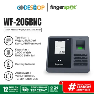 Mesin Absensi Fingerprint Fingerspot Revo WF-206BNC Fingerprint Wajah Absensi Sidik Jari Online