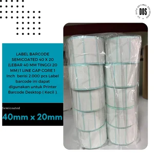 LABEL SEMICOATED UKURAN 45 X 20MM - SEMICOATED 2LINE label produk