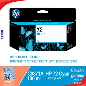 HP 72 CYAN 130 ML (C9371A) TINTA PRINTER HP DESIGNJET T790 T795 T1100 T1200 T1300 T2300