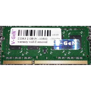 DDR3 Laptop memory V-GEN 2 GB PC10600-1333MHZ