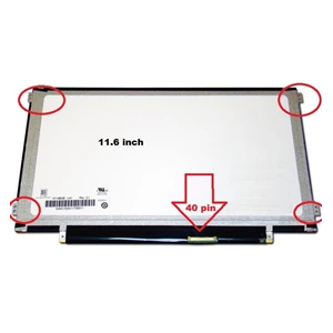 LCD LED Laptop 11.6 Inch Slim 40 Pin.  Kuping Kiri Kanan