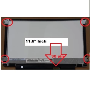 LCD LED Laptop 11.6 Inch Slim 30 Pin. Kuping Kiri Kanan