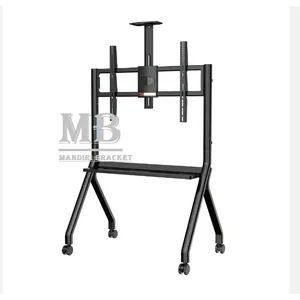  Bracket tv standing interactive display braket roda panggung 55"-120"