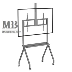 Bracket tv standing interactive display braket roda panggung 55"-120"