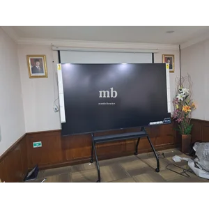  Bracket tv standing interactive display braket roda panggung 55"-120"