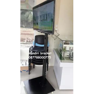 bracket tv standing 1 tiang plat kotak ukuran tv 32:-60"