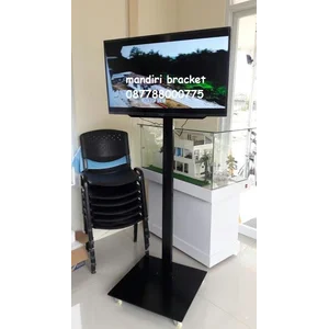 bracket tv standing 1 tiang plat kotak ukuran tv 32:-60"