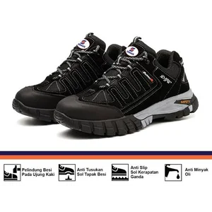 Sepatu Safety Boots mid cut ujung besi 