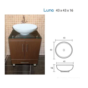 Wastafel VR LUNA Marble Ukuran 43 x 43 x 16
