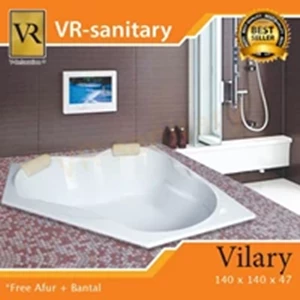 Bathtub Sudut Corner VR VILARY Marble Ukuran 140 x 140 x 47
