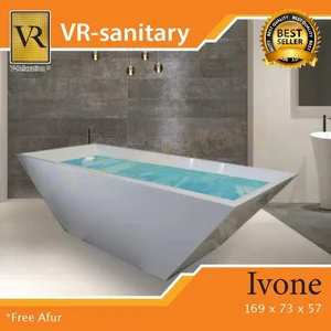 Bathtub Standing VR IVONE Marble Ukuran 169 x 73 x 57