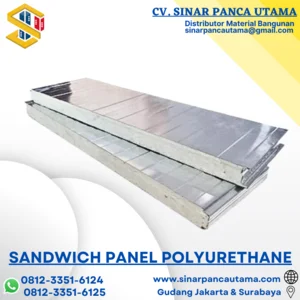 SANDWICH PANEL POLYURETHANE ATAU DINDING SALJU TEBAL 5cm