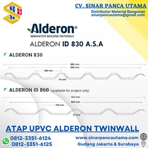 ATAP UPVC ALDERON TWINWALL LEBAR EFFEKTIF 730mm dan 760mm