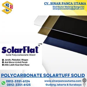 ATAP POLYCARBONATE SOLARTUFF SOLID ATAU SOLARFLAT TEBAL 6mm