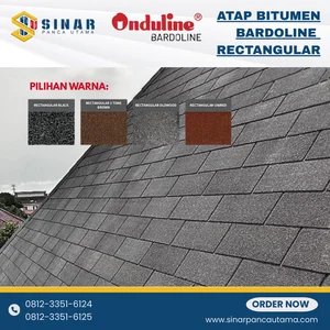 ATAP BITUMEN BARDOLINE RECTANGULAR KUAT DAN TAHAN LAMA