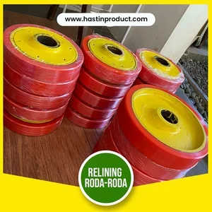 roda hasil relining bahan karet / PU Roda Forklift