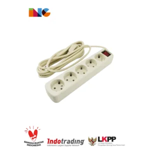 STOP KONTAK 5 LUBANG PANJANG 5M + KABEL LISTRIK / COLOKAN LISTRIK