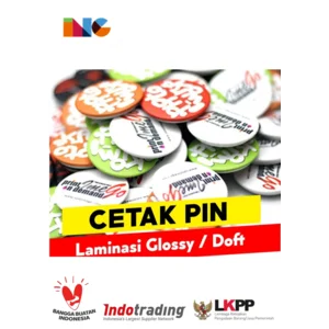 Cetak Pin Peniti Custom 4.4cm  glossy ( Push Pin)
