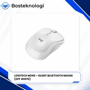 Mouse Bluetooth Senyap Logitech M 240 - Putih Gading (Off White)