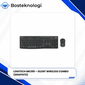 Combo Mouse dan Keyboard Wireless Senyap Logitech MK 295 Graphite