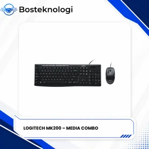 Combo Mouse dan Keyboard Kabel Logitech MK 200 Media