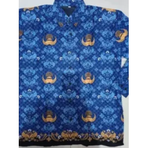 Seragam Kerja Baju Korpri Batik Pria Lengan panjang - Non Furing