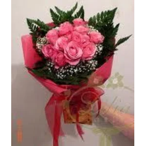 Bunga Hand Bouquet Mawar Bentuk Bulat